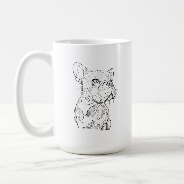 Caneca do Bulldog Francês – Caneca de Café com Des (Esquerda)