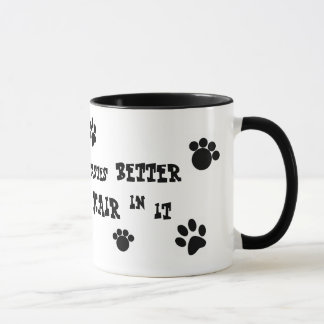 caneca do cabelo de cão!