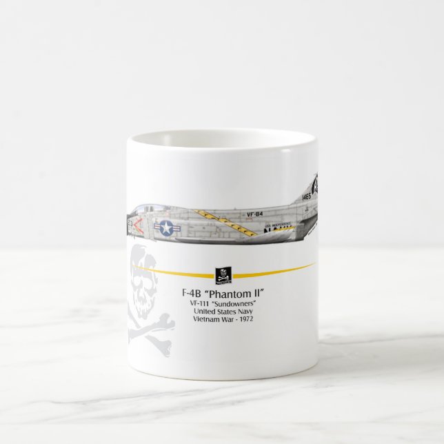 Caneca do caça F-4B Phantom VF-184 "Jolly Rogres" (Centro)