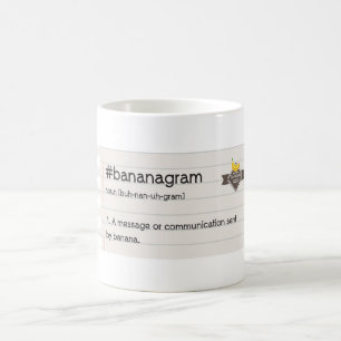 Caneca do caderno do #bananagram das BANANAS