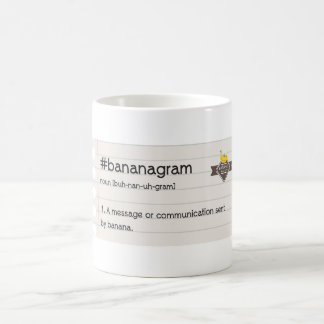 Caneca do caderno do #bananagram das BANANAS