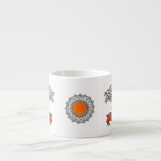 Caneca do café da arte popular do Gond