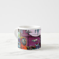 Caneca do café da foto dos grafites de Montréal po