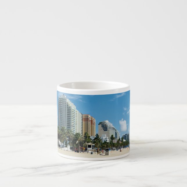 Caneca do café da praia do Fort Lauderdale (Frente)