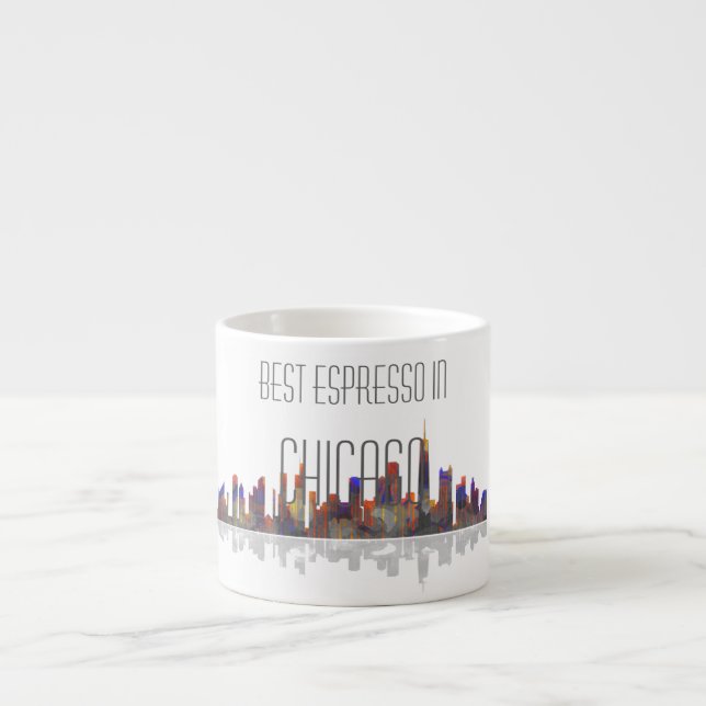 Caneca do café da skyline de Chicago (Frente)