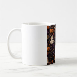 Caneca do Café de Gato Assustador de Halloween