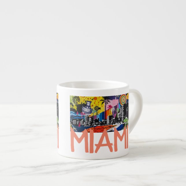 Caneca do café de Miami Florida (Frente Esquerda)