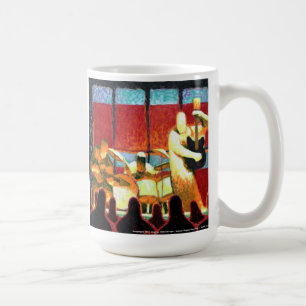 Caneca do café do clube de jazz do zombi