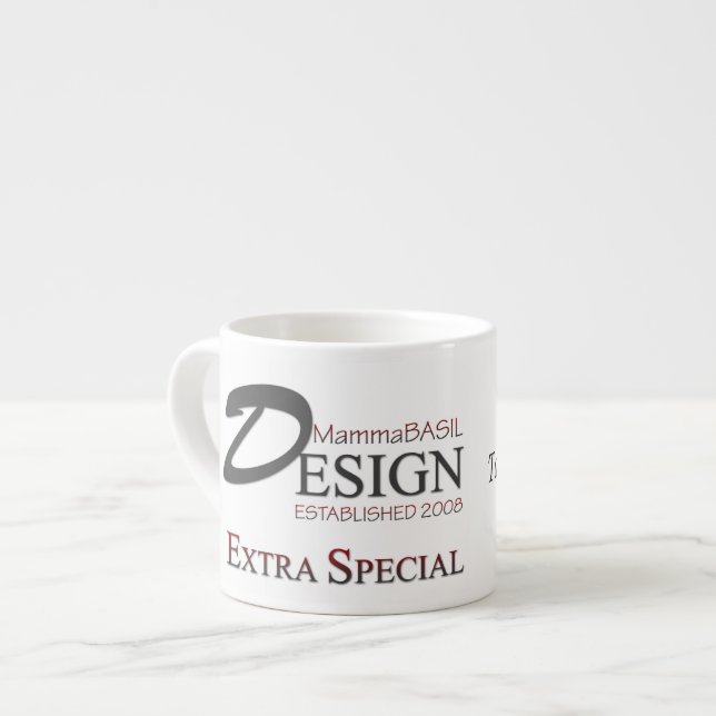 Caneca do café do design de MammaBASIL! (Frente Esquerda)