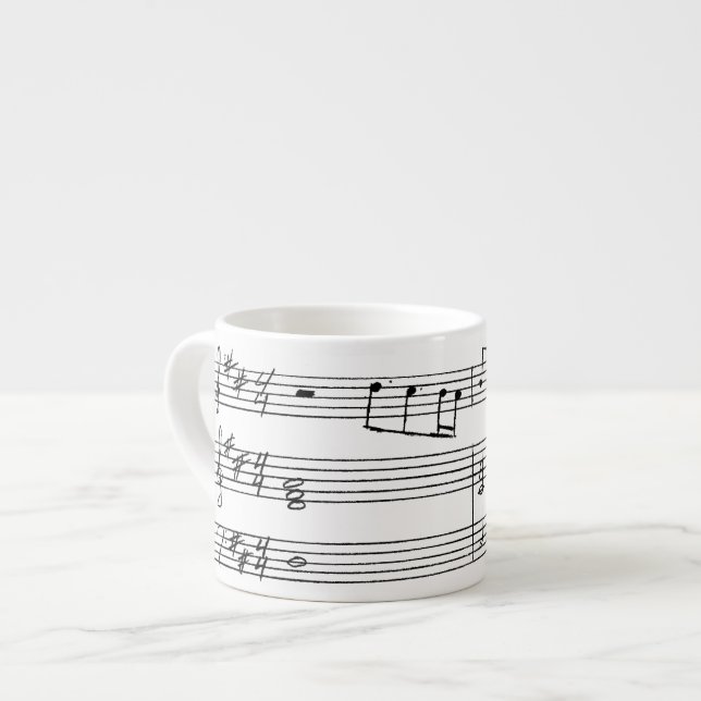 Caneca do café - música escrita mão (Frente Esquerda)