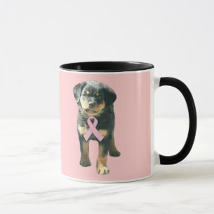 Caneca do cancro da mama de Rottweiler