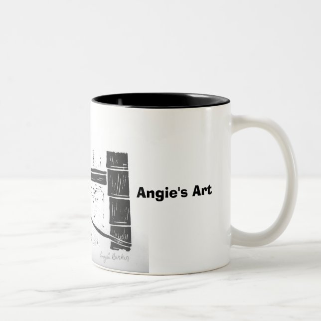 Caneca do cão cão" da arte de Angie de " (Direita)