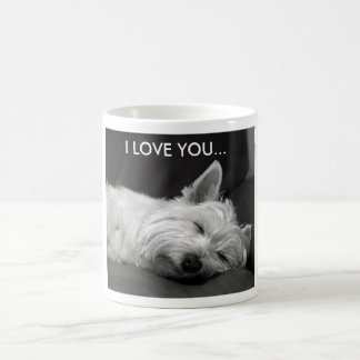 Caneca do cão de Westie - EU TE AMO…