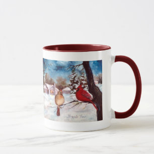 Caneca do cardeal da serenidade dos invernos