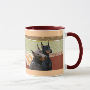 Caneca do casal do Doberman