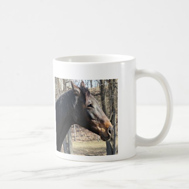 Caneca do cavalo, customizável com sua própria (Direita)