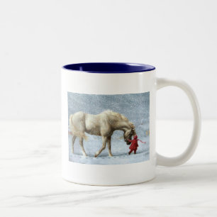 Caneca do cavalo e da menina