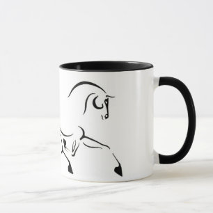 Caneca do cavalo trotando