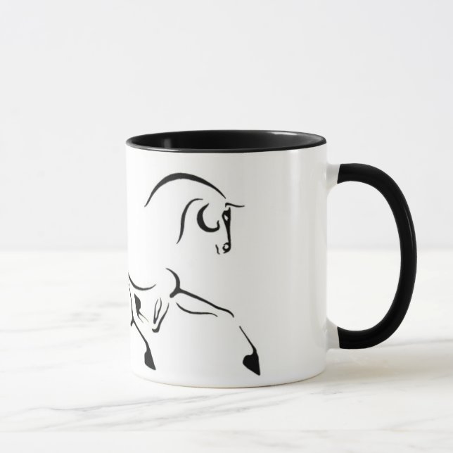 Caneca do cavalo trotando (Direita)