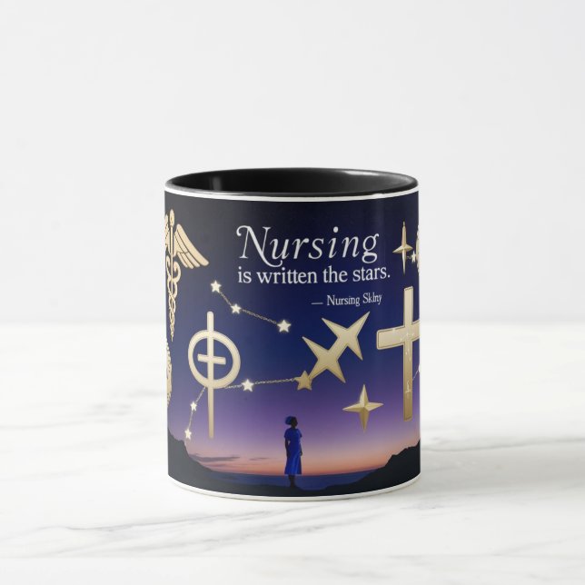 Caneca do Céu Noturno da Enfermeira: Um Presente p (Centro)