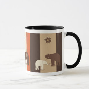 Caneca do chá do café dos elefantes