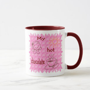 Caneca do chocolate quente das meninas