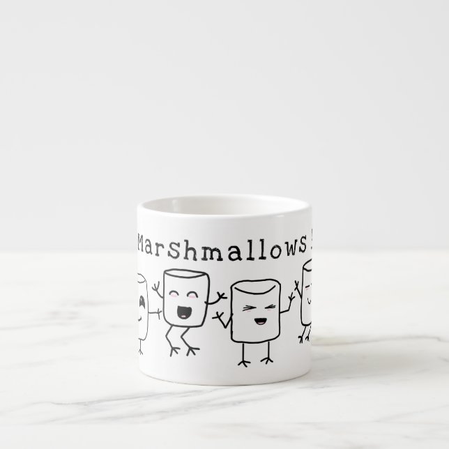 Caneca do chocolate quente - mais Marshmallows (Frente)
