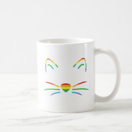 Caneca do clássico das suiças do gato do arco-íris