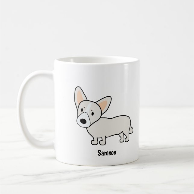 Caneca do clássico do Corgi de Galês do Pembroke (Esquerda)