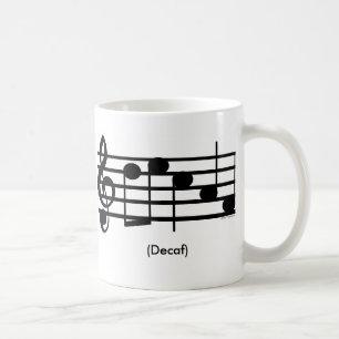 Caneca do Clef de triplo do "Decaf"