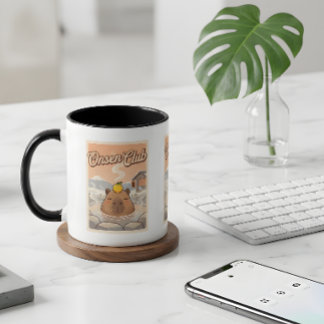 Caneca do Clube Onsen de Capivara – Cute Japanese