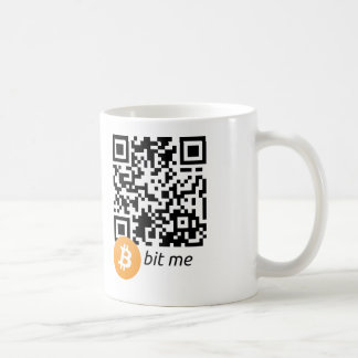 Caneca do código da carteira QR de Bitcoin