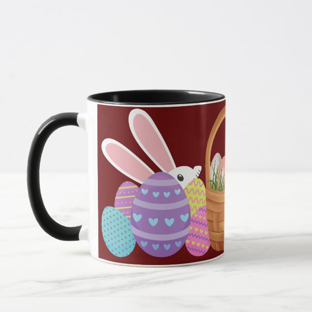 Caneca do coelho da Páscoa e cesta de ovos (Esquerda)