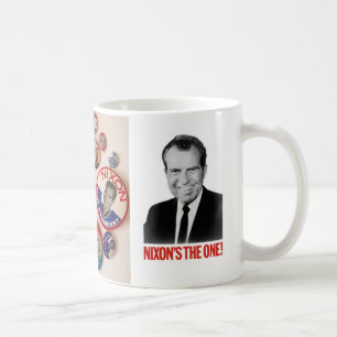 Caneca do coletor do botão de Richard Nixon