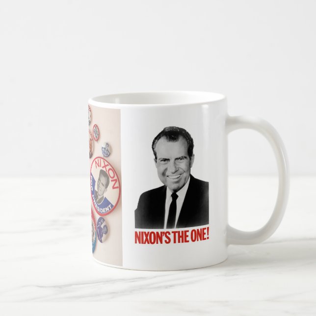 Caneca do coletor do botão de Richard Nixon (Direita)