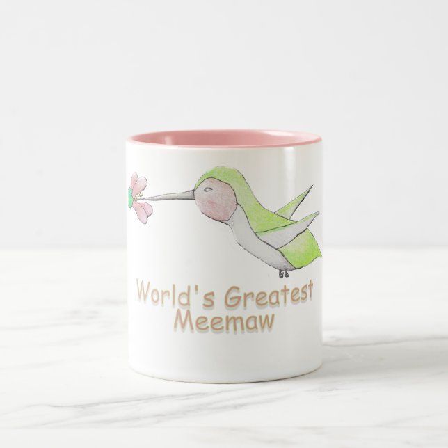 Caneca do colibri do Meemaw do mundo a grande (Centro)