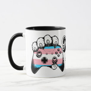 Caneca do Controle Tiger Paw do Jogo Orgulho Trans
