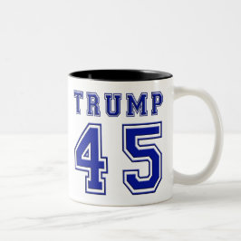 Caneca do copo de café branco do presidente Azul