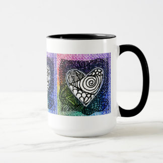 Caneca do coração - coração colorido