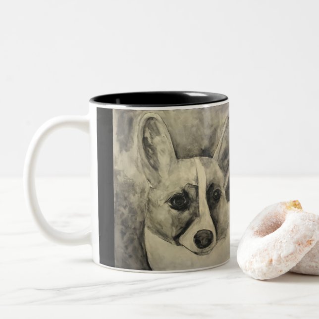 Caneca do Corgi do amor de filhote de cachorro (Com Donut)