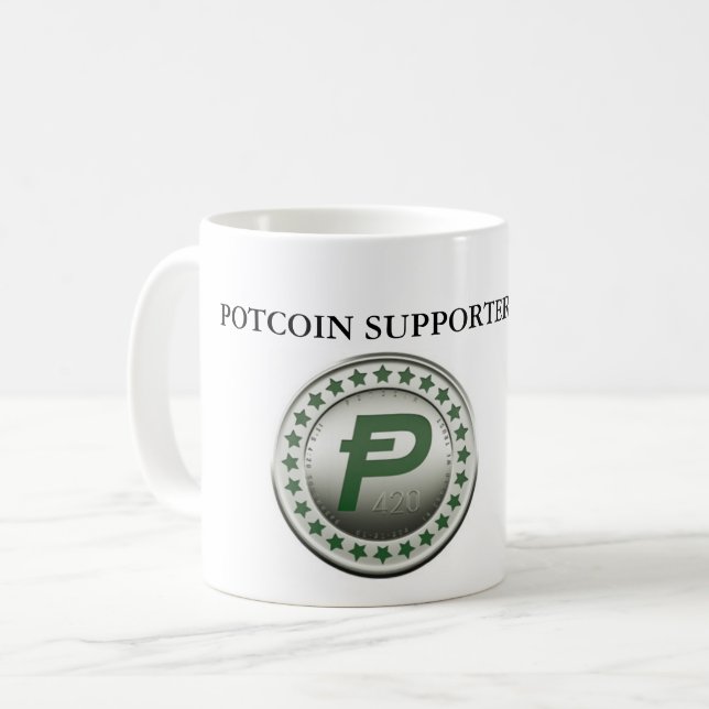 CANECA do costume dos SUPORTES de POTCOIn (Frente Esquerda)