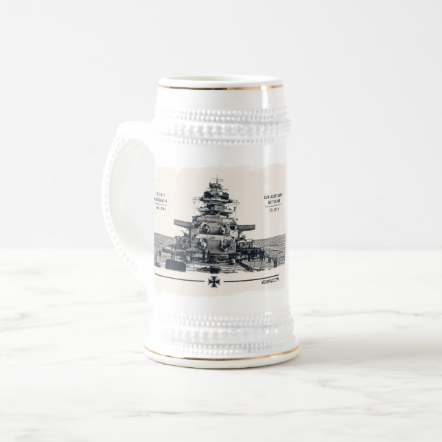 Caneca do Couraçado Bismarck Stein (Frente Esquerda)