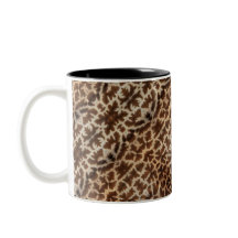 Caneca do couro cru do girafa