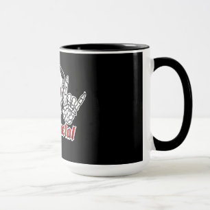 CANECA DO CRÂNIO DO METAL PESADO