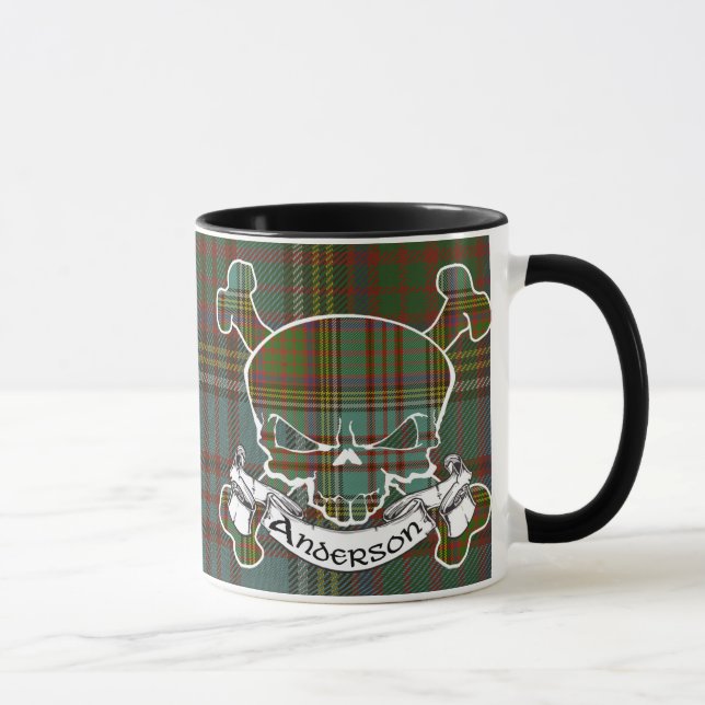 Caneca do crânio do Tartan de Anderson (Direita)
