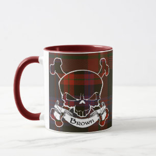 Caneca do crânio do Tartan de Brown