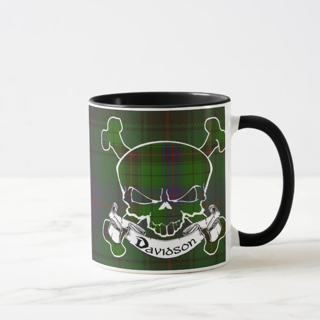 Caneca do crânio do Tartan de Davidson (Direita)