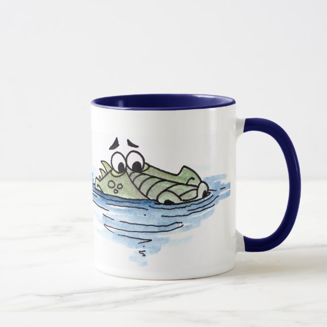 Caneca do crocodilo da natação (Direita)