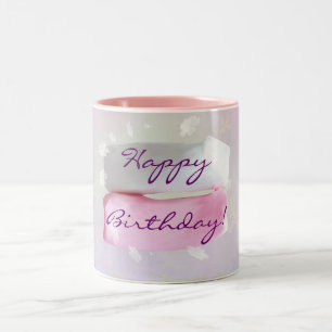 Caneca do cupcake do feliz aniversario