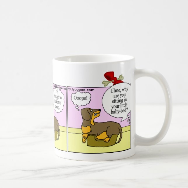 Caneca do Dachshund: Mundo Shrinking (Direita)